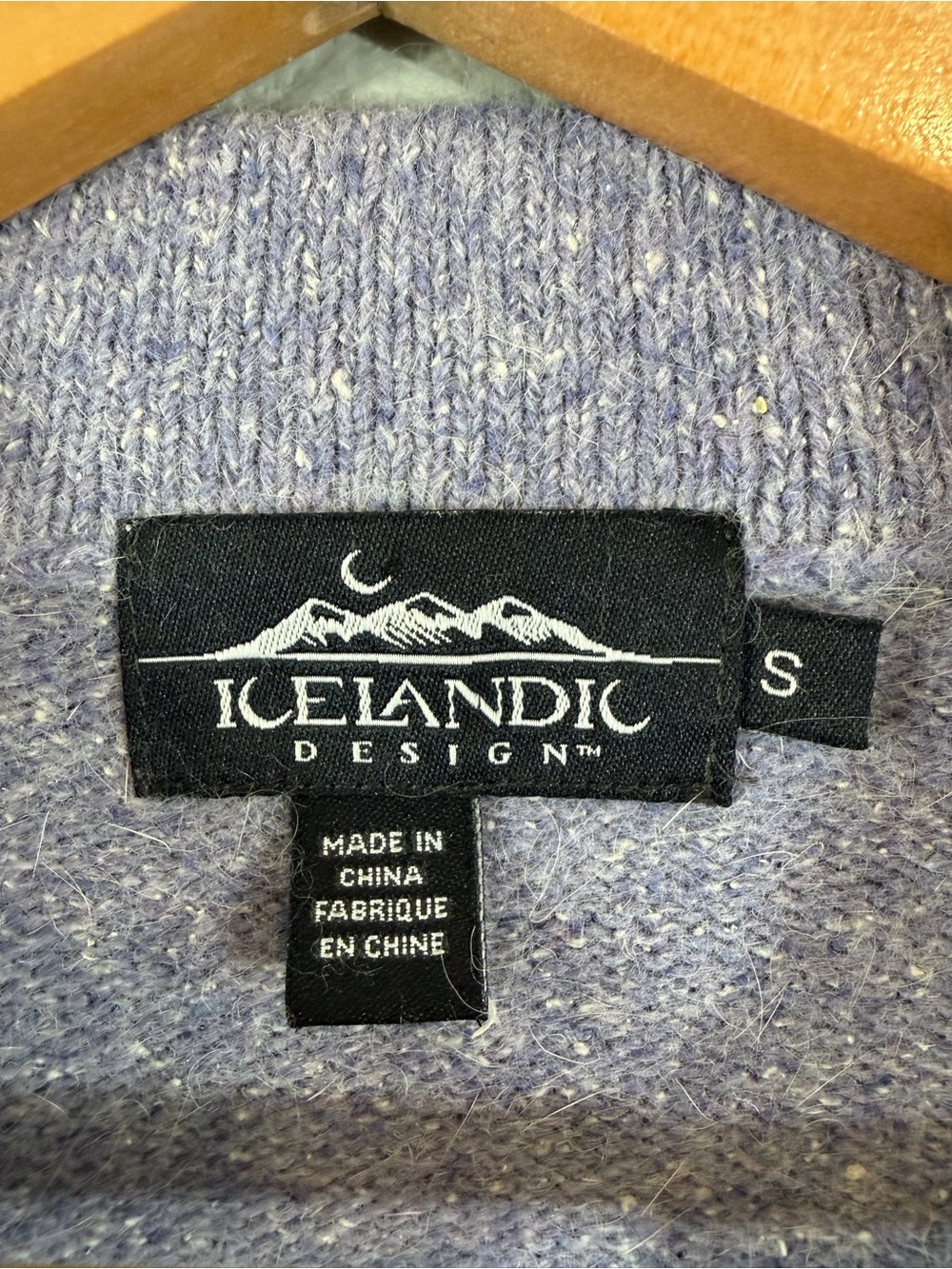 Icelandic Design Quarter Zip Sweater Size S Atlandia 2005 Purple Silk Angora - Picture 6 of 10
